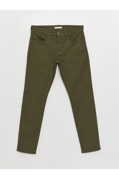 Men's Slim Fit Cotton Chino Pants in Khaki - 6