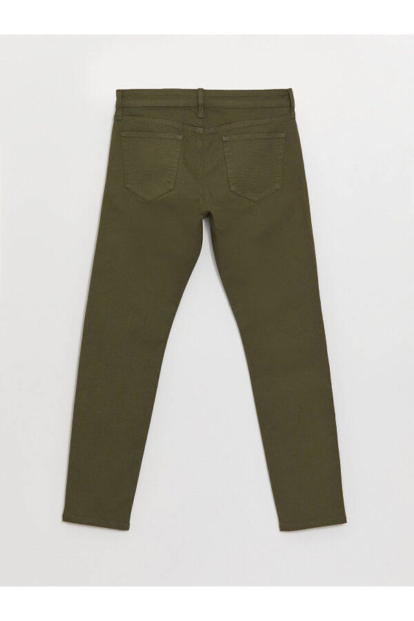 Men's Slim Fit Cotton Chino Pants in Khaki - 7