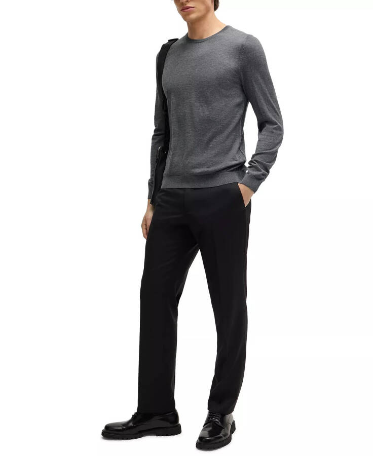 Men's Slim-Fit Crew-Neck Sweater Medium Grey - 3