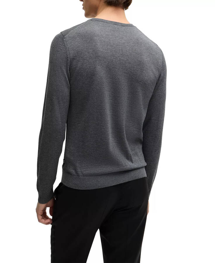 Men's Slim-Fit Crew-Neck Sweater Medium Grey - 4