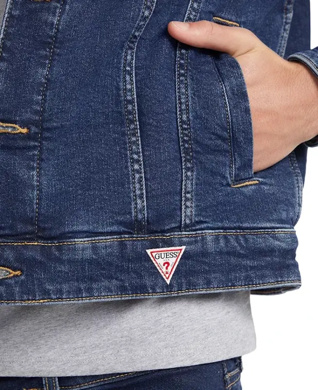 Men's Slim-Fit Denim Trucker Jacket - 1