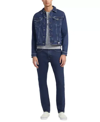 Men's Slim-Fit Denim Trucker Jacket - 4