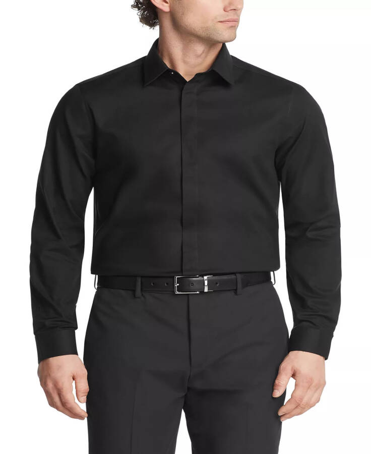 Men's Slim-Fit Dress Shirt BLACK - 1