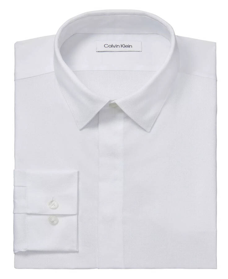 Men's Slim-Fit Dress Shirt WHITE - 3