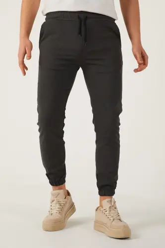 Men's Slim Fit Elastic Cuff Jogger Pants - 7