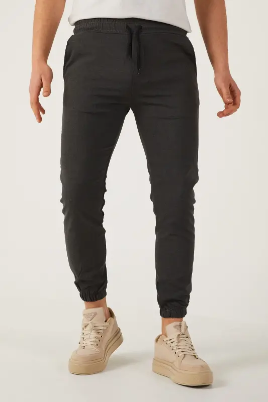 Men's Slim Fit Elastic Cuff Jogger Pants - 7