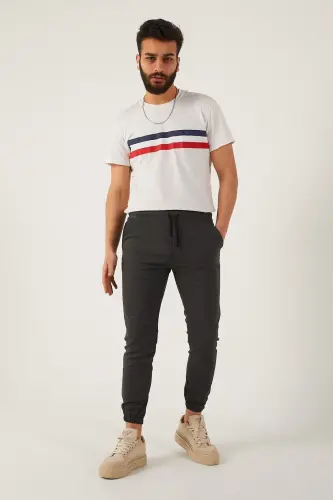 Men's Slim Fit Elastic Cuff Jogger Pants - 8