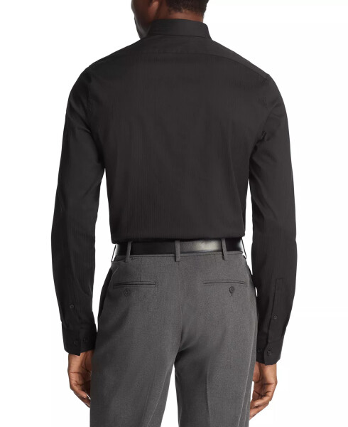 Men's Slim-Fit Flex Stretch Dress Shirt Black - 2