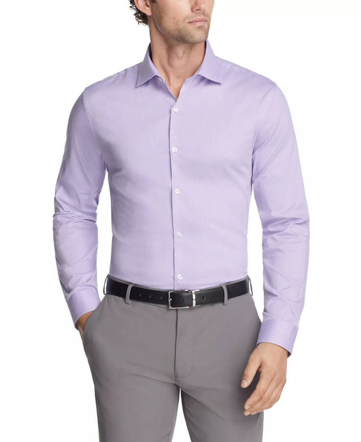 Men's Slim-Fit Flex Stretch Dress Shirt Orchid - 1