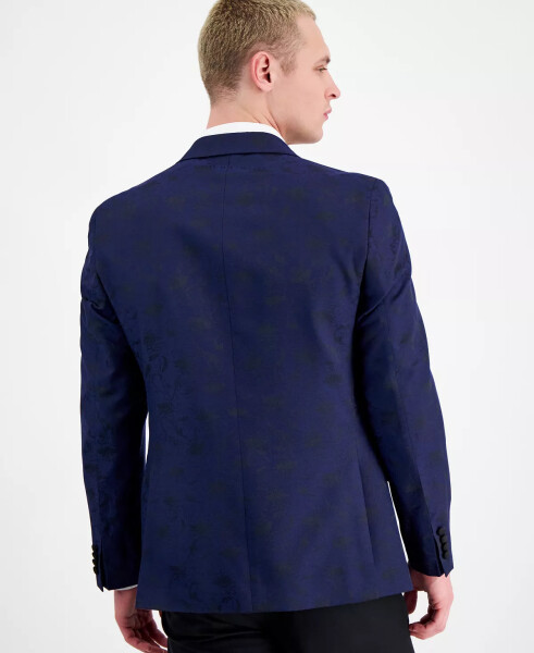 Men's Slim-Fit Floral Evening Jacket, Created for Modazone Navy - 2