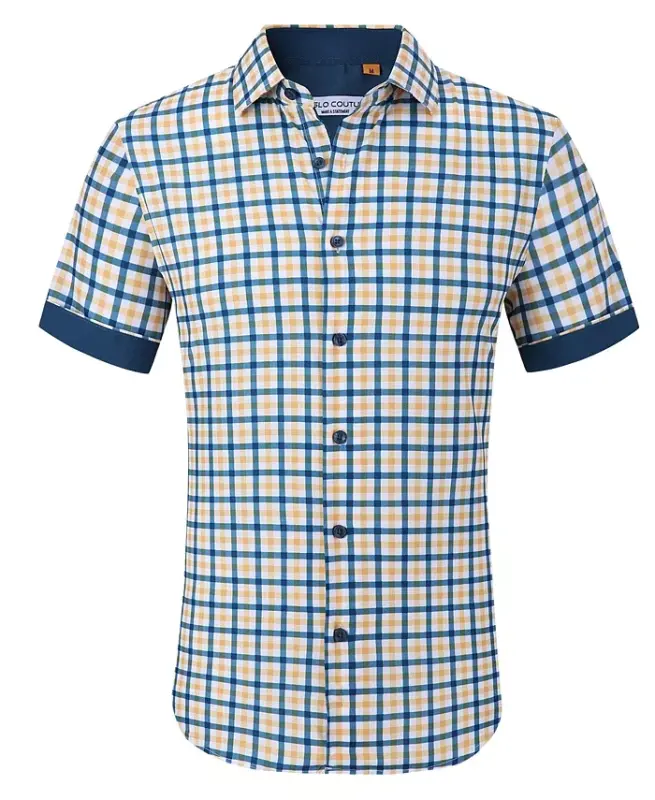 Men's Slim-Fit Geo-Print Performance Shirt - 1