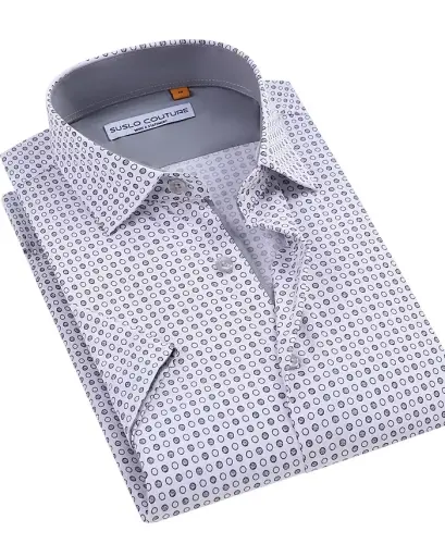 Men's Slim-Fit Geo-Print Performance Shirt - 3