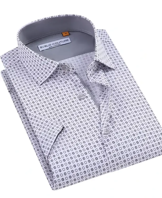 Men's Slim-Fit Geo-Print Performance Shirt - 3