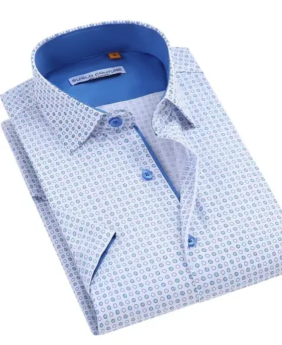 Men's Slim-Fit Geo-Print Performance Shirt - Black Chains - 3
