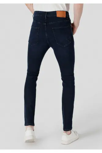 Men's slim fit, high waist, dark blue jeans. - COLIN'S (1)