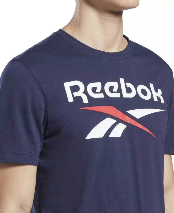 Men's Slim-Fit Identity Big Logo Short-Sleeve T-Shirt Navy/White/Red - 3