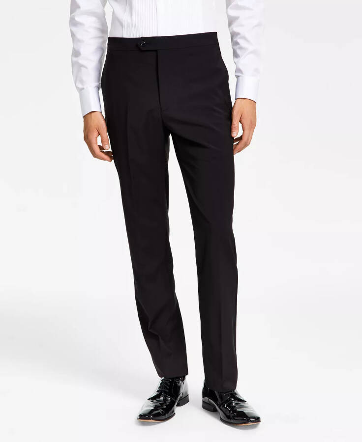 Men's Slim-Fit Infinite Stretch Black Tuxedo Suit Pants Black - 2