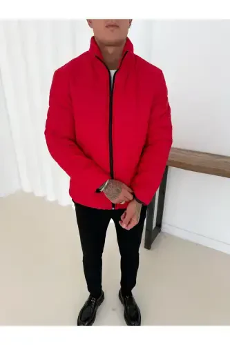 Men's slim fit jacket-Reeeedddddd - 2