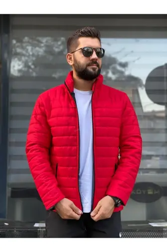 Men's slim fit jacket-Reeeedddddd 