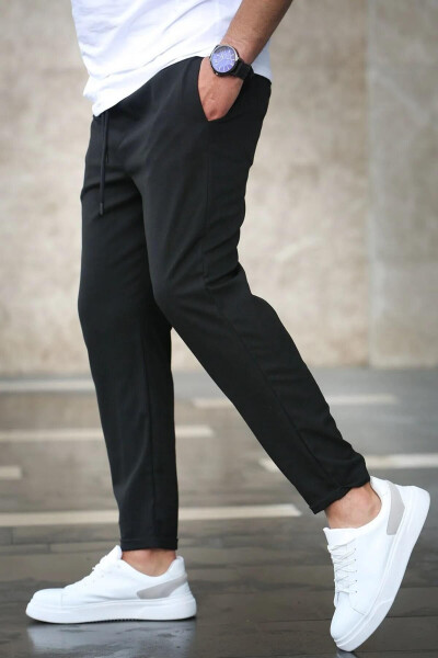 Men's Slim Fit Jogger Pants with Double Cuffs - 1