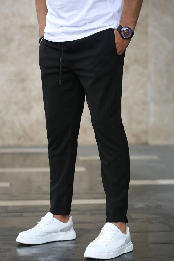 Men's Slim Fit Jogger Pants with Double Cuffs - 4