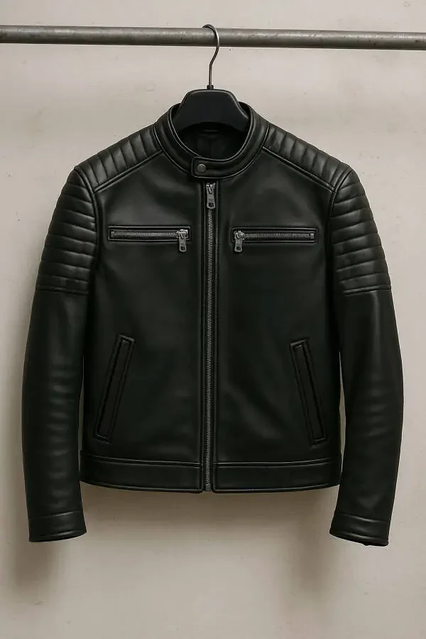 Men's Slim Fit Leather Jacket - 2