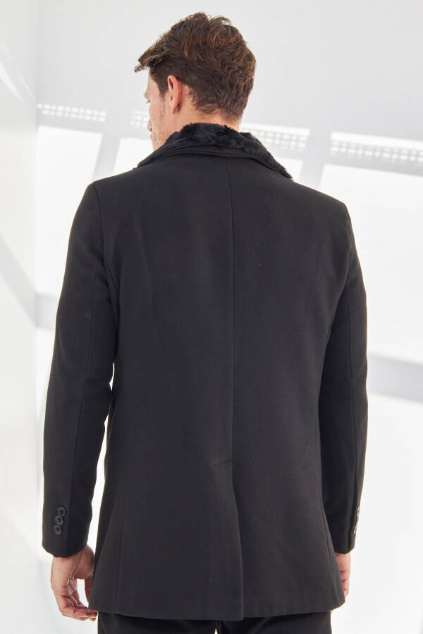 Men's Slim Fit Long Cashmere Coat - 3