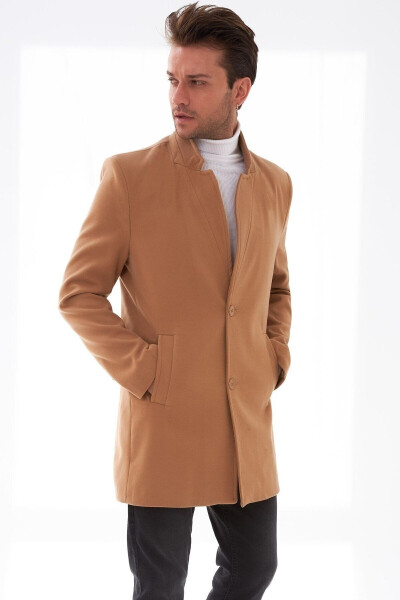 Men's Slim Fit Long Cashmere Coat - 1