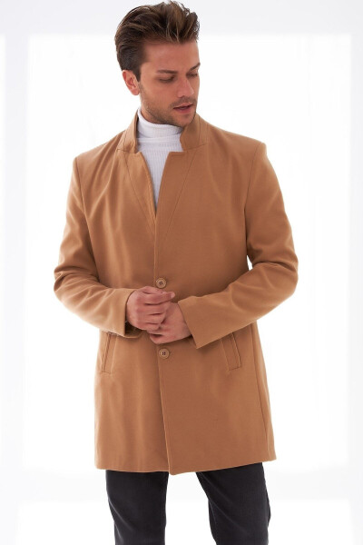 Men's Slim Fit Long Cashmere Coat - 2