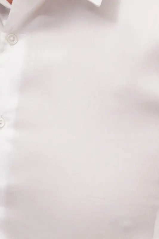 Men's Slim Fit Long Sleeve 100% Cotton Premium Series White Shirt - 6