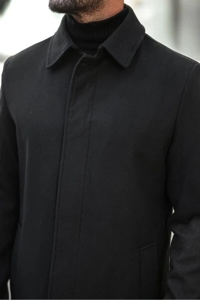 Men's slim fit long wool coat - 5