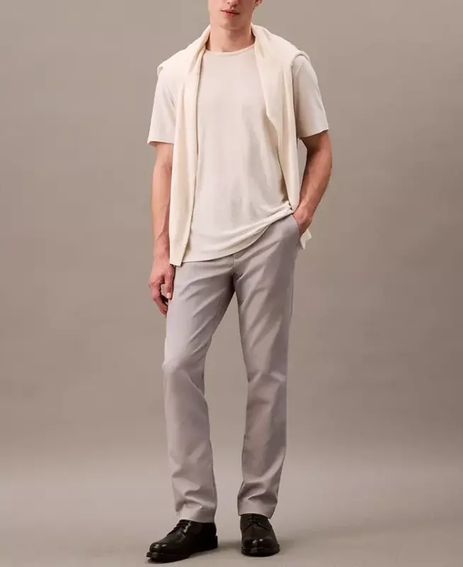 Men's Slim-Fit Modern Stretch Chino Pants - Alloy - 1