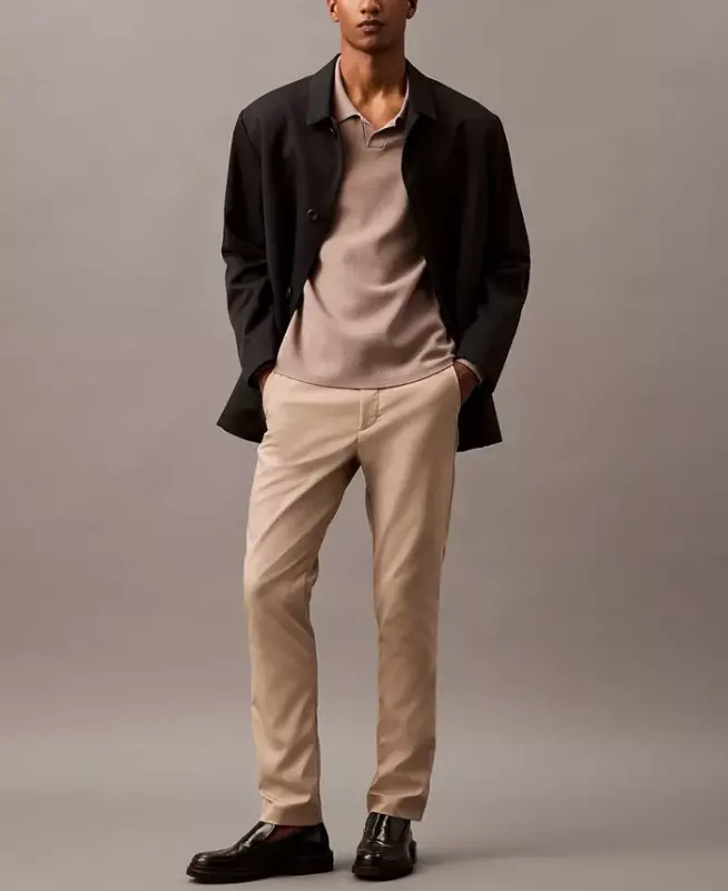 Men's Slim-Fit Modern Stretch Chino Pants-Cantucci Tan - 1