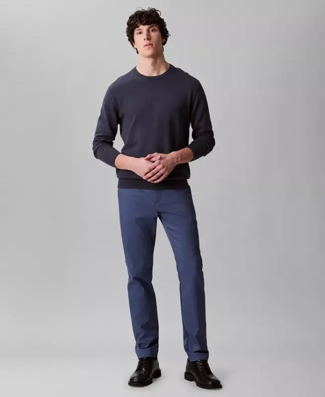 Men's Slim-Fit Modern Stretch Chino Pants-Vintage Indigo - 1