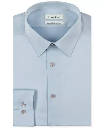 Men's Slim-Fit Non-Iron Herringbone Dress Shirt - 3