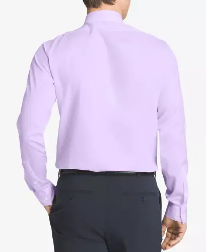 Men's Slim-Fit Non-Iron Herringbone Dress Shirt - CALVIN KLEIN (1)