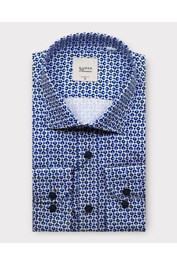 MEN'S SLIM FIT PATTERNED SHIRT 2320L - 1