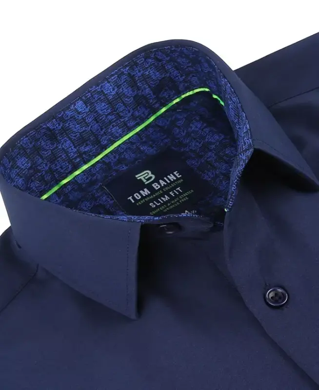 Men's Slim Fit Performance Solid Button Down Shirt - 6