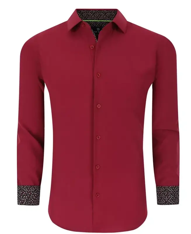 Men's Slim Fit Performance Solid Tugmali Ko'ylak - 5