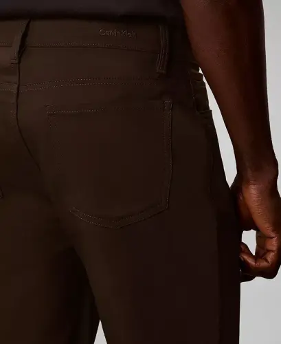 Men's Slim-Fit Performance Stretch Pants - DARK COFFEE - 4
