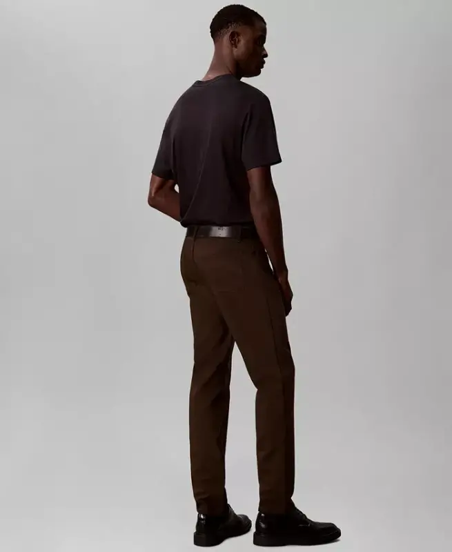 Men's Slim-Fit Performance Stretch Pants - DARK COFFEE - 6