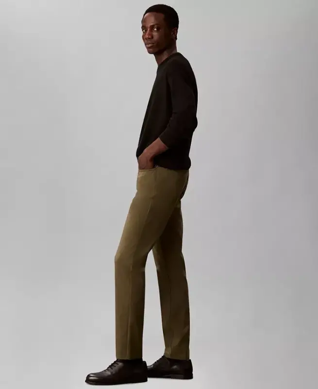 Men's Slim-Fit Performance Stretch Pants - Olive Night - 3