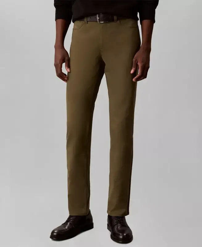 Men's Slim-Fit Performance Stretch Pants - Olive Night - 5