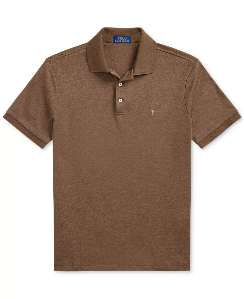 Men’s Slim-Fit Soft Cotton Polo Shirt Cedar Heather - 5