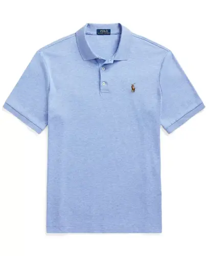 Men’s Slim-Fit Soft Cotton Polo Shirt - Isle Heather - 6
