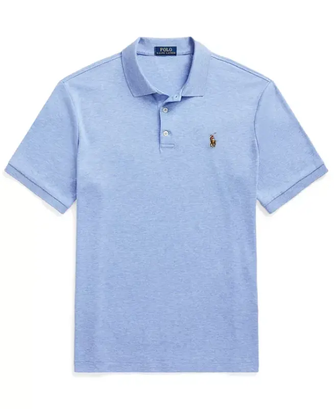 Men’s Slim-Fit Soft Cotton Polo Shirt - Isle Heather - 6
