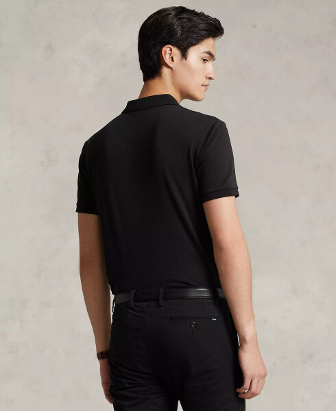 Men’s Slim-Fit Soft Cotton Polo Shirt Polo Black - 2