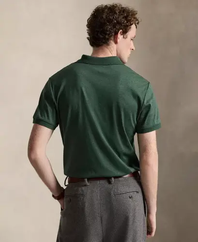 Men’s Slim-Fit Soft Cotton Polo Shirt - Scotch Pine Heather - 4