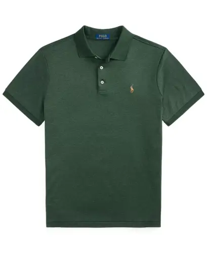Men’s Slim-Fit Soft Cotton Polo Shirt - Scotch Pine Heather - 5