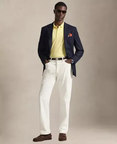 Men’s Slim-Fit Soft Cotton Polo Shirt - Wicket Yellow - POLO RALPH LAUREN (1)